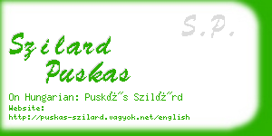 szilard puskas business card